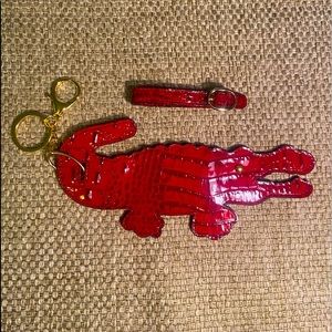 NWOT Brahmin Luggage tag made into a key fob.